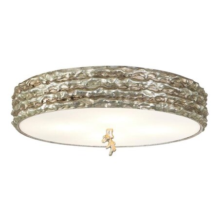 Lucas Plus Mckearn Lucas Plus McKearn FM1238S-20 Trellis 4-Light Flush Ceiling Fixture; Silver FM1238S-20